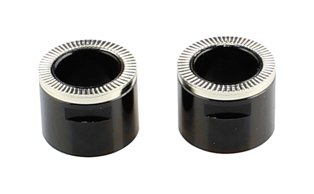 Side cap rear X12, alloy, black, LEFT-274781(274721)/RIGHT-274791 (274731)- 2PIECE TYPE, for D942SB, NOVATEC30 rear WHEEL, ONE SET IN PE-BAG, END-CAP only