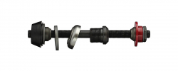 Axle set for F192TSE, ROAD, 140mm, W/Cups, Cones, Balls
, Assembled - SRV