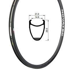 Rim Road Carbon, R1-C, U2.1, Clincher Front 20 holes (370g)