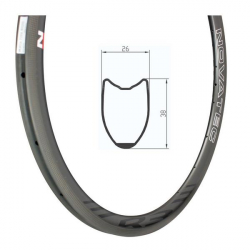 Rim Road Carbon R3-T, U2.1, Tubular Front 20 holes (370g)