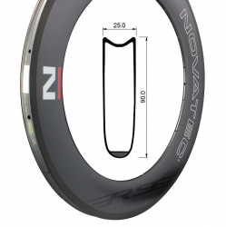 Rim Road Carbon R9-T, U2.1, Tubular Front 16 holes (590g)