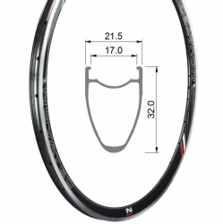 Rim Road RWA32C, Tubeless Ready, Front 24 holes (Jetfly) (440g)