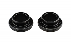 Side cap FRONT 15 THREADED, alloy, black, LEFT/RIGHT, for 4IN1 D771SB-THREADED, XD611SB-THREADED, ASSEMBLED (INCL.PARTS+WASHERS+O-RINGS)