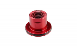 Side cap rear X12, alloy, red, LEFT, for MULTI Axle D882SB, DH12SB (D772SB), (PART NO: 272271+260006) ASSEMBLED