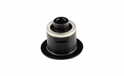 Side cap rear QR, alloy, black, LEFT, MULTI for D462SB, ASSEMBLED (INCL.PARTS+WASHERS)