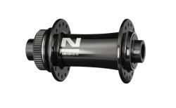 Hub front D981SB-CL-12 alloy, centerlock, anodized black 32H/14G, with Novatec N14-OE lasered logo, AL12x100 without Thru Axle, OEM