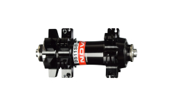 2 Front disc hub Novatec DS11SB/A, polished anodized black, 24/14G holes, axle AL9x108x100mm - Strucny popis - Short description