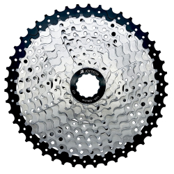 Cassette MTB-CN 10S AL-SS TiGray/Blk, 11-46T, JY logo, 11-13-16-20-24-28-32-36-40-46