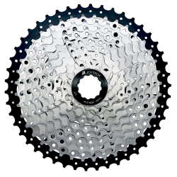 Cassette MTB-CN 10S AL-DS TiGray/Blk, 11-46T, JY logo, 11-13-16-20-24-28-32-36-40-46