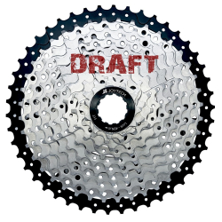 Cassette MTB-CN 10S AL-DS TiGray/Blk, 11-46T, JY logo, 11-13-15-18-21-24-28-34-40-46