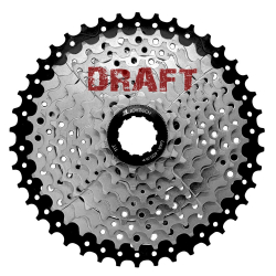 Cassette MTB-CN 9S ST-NS, Nickel-P./Blk, 11-34T, JY logo, 11-13-15-17-19-21-24-28-34