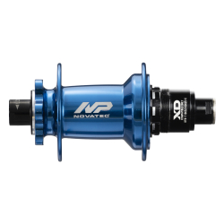 Hub rear XD602SB/A-B12-S11, anodized blue, 32Hx14G-round, alloy, 12x148, D:44.1, 4x sealed bearings, alloy freehub Sram XD, X6-type (R660), 6-PAWLS, black side caps, NP logo, without thru axle, OEM