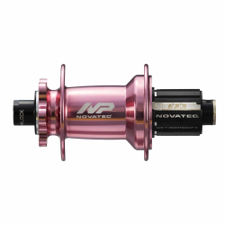 Hub rear XD602SB/A-B12-ABG, anodized pink, 32H x14G-round, alloy, 12x148, D:44.0, 4x sealed bearings, alloy freehub Shimano HG, X6-type (R660), 6-PAWLS, black side caps, NP logo, without thru axle, OEM